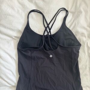 Lululemon black workout tank top size 6